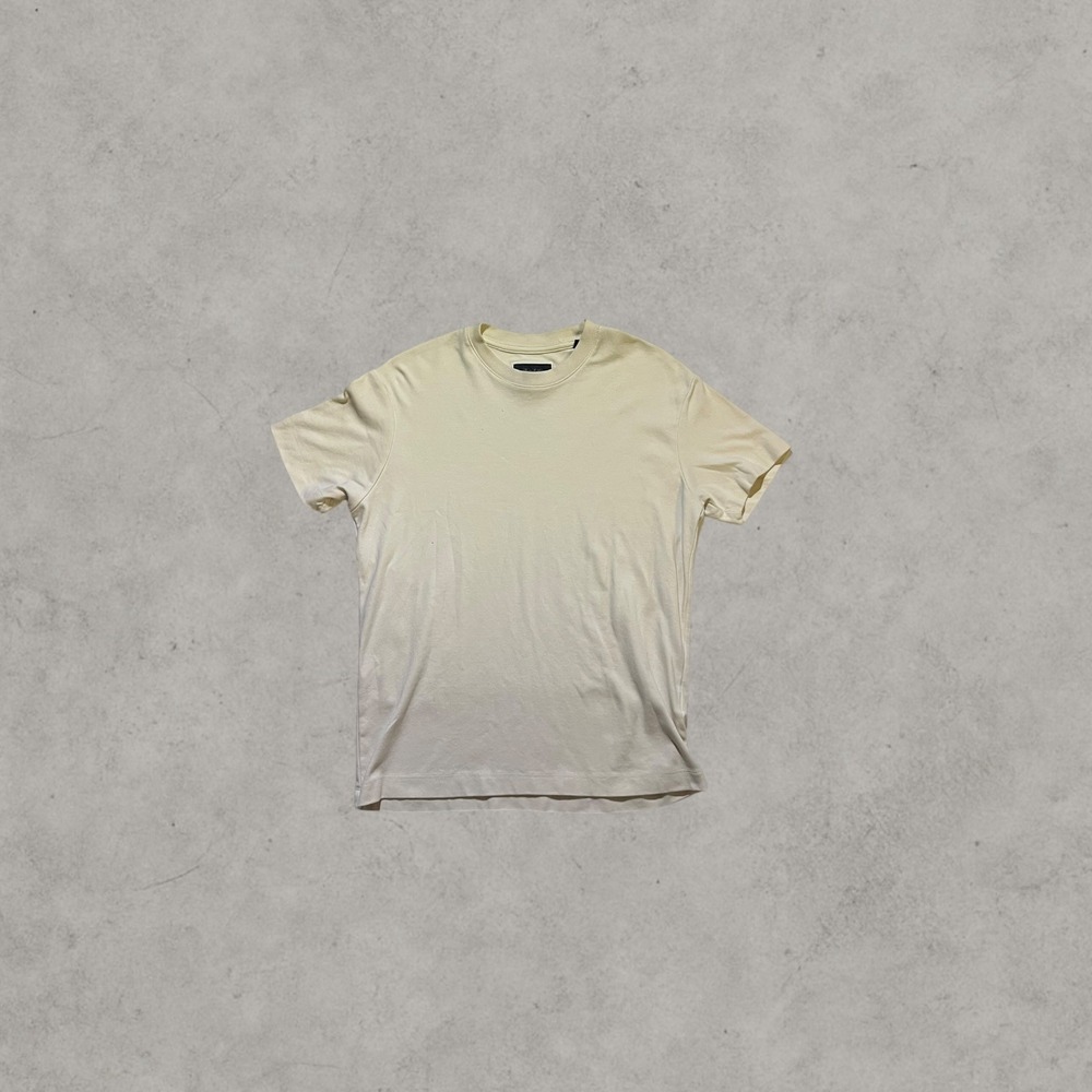 Porter & Ash Mens Comfort Fit Short Sleeve Crew Neck T-Shirt Cream Small
